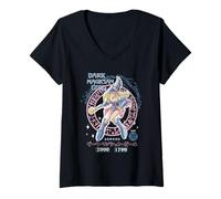 Mujer Yu-Gi-Oh! Duel Monsters Dark Magician Girl Card Pose Anime Camiseta Cuello V