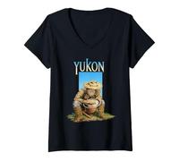 Mujer Yukon Gold Rush Miner Planning Vintage Prospector Camiseta Cuello V