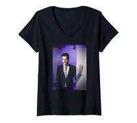 Mujer Zachary Quinto Heroes Star Trek Actor de Michael Grecco Camiseta Cuello V