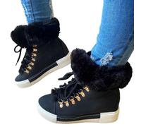 Mujer Zapatillas Casual,Botas De Nieve Largas Y Cortas De Estilo Europeo E Invernal Para Mujer Con Estilo Grande Engrosadas Y De Forro Polar