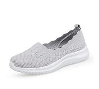 Mujer Zapatillas Deportes Resistentes al Desgaste Fitness Walking Training Shoes Zapatillas Deportivas Casual Sneakers,Gris,40EU