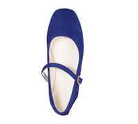 Mujer Zapatos Hebilla de fácil Ajuste Ante sintético Cómodos Suaves y Fáciles de Calzar Bailarinas Zapatos para Caminar con Hebillas Decorativa y Tacon Bajo BaoAzul 39.5 EU