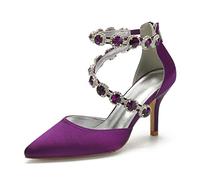 Mujer Zapatos Tacón Zapatos Mujer Tacon Fiesta Clásico Stilettos High Heels Fiesta Boda Mujer Tacones Altos,Púrpura,38