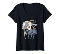 Mujer Zebra Collage Born to Be Free Animal Print and Flowers Camiseta Cuello V
