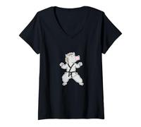 Mujer Zebra Hace Karate Camiseta Cuello V