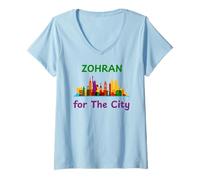 Mujer Zohran Mamdani para el Alcalde de Nueva York Funny Cool Progressive The City Camiseta Cuello V