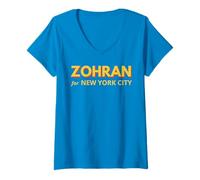 Mujer Zohran Mamdani para el Alcalde de Nueva York Funny Cool Trendy Progressive Camiseta Cuello V