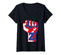 Mujer Zohran Mamdani para el alcalde de Nueva York Progressive Pro Zohran Funny x Camiseta Cuello V