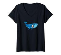 Mujer Zombie Blue Whale - Los Muertos vivientes asustan a Boo Spook Camiseta Cuello V
