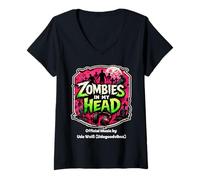 Mujer Zombies In My Head Música Oficial Merch UDO W. Camiseta Cuello V