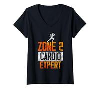 Mujer Zona 2 Cardio Experto Fitness Formación Deporte Zona 2 Camiseta Cuello V