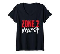 Mujer Zona 2 Vibes Cardio Fitness Formación Deporte Zona 2 Camiseta Cuello V