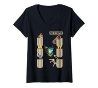 Mujer Zoo Keeper Disfraz de Halloween Divertido Amante de los Animales Fácil DIY Camiseta Cuello V