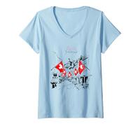 Mujer Zúrich Suiza Viaje de Regalos a Suiza Zúrich Home Camiseta Cuello V