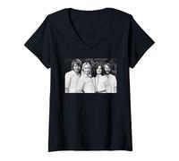 Mujer ZZ Top Band Retrato Afterburner Era 1985 Camiseta Cuello V