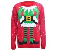 Mujere Navidad Saltadora De Punto Santa Monigote De Nieve Rudolf Reno Impresión Merry Xmas Copo De Nieve Duende Cárdigan Knitwear Larga Manga Cuello Redondo Pullover Suéter