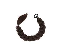 Mujeres 2 extensiones de cola caballo trenzadas largas y rectas con banda elástica sintética Diario(4)