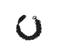 Mujeres 2 extensiones de cola caballo trenzadas largas y rectas con banda elástica sintética Diario(1B)