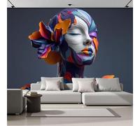 Mujeres 3D Murales de Pared, Escultura abstracta Papel Pintado Autoadhesivo Removible de Tela, Gran Mural Fotográfico para Salón, Dormitorio, Cocina, Oficina o Habitación Infantil