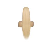 Mujeres #613 Cola de caballo recta rubia decolorada con cordón ajustable, clip, cabello humano natural Remy Diario(18inches)
