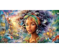 Mujeres aFricanas Puzzle de 1000 Piezas de Papel Reciclado - Juego edugatoivo & Relajación para Adultos en casa 38x26/1000pcs