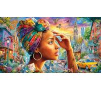 Mujeres aFricanas Puzzle de 1000 Piezas de Papel Reciclado - Juego Extremadamente diFícil para Adultos Actividad para casa 75x50/1000pcs