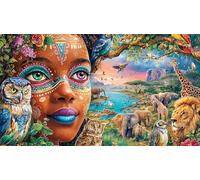Mujeres aFricanas Puzzle de 1000 Piezas - Regalo Divertido Juego Familiar Estimulante Idea Adultos 38x52/1000pcs