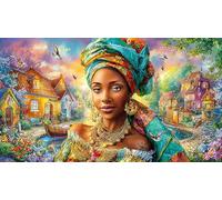 Mujeres aFricanas Puzzle para Adultos de 1000 Piezas de Papel Reciclado - Actividad para casa & Regalo Divertido para Adultos 75x50/1000pcs
