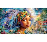 Mujeres africanas Rompecabezas de 1000 Piezas para Adultos - Cartón Reciclado - Decoración 38x52cm/1000pcs