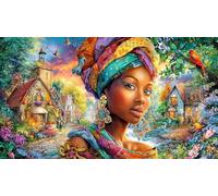 Mujeres africanas Rompecabezas de 1000 Piezas para Adultos - Cartón Reciclado para Decoración 38x52cm/1000pcs