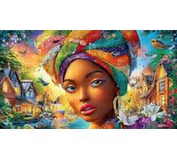 Mujeres africanas Rompecabezas para Adultos: 1000 Piezas de Cartón Reciclado - Decoración 38x26cm/1000pcs