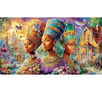 Mujeres africanas Rompecabezas para Adultos: 1000 Piezas de Cartón Reciclado para Decoración 38x52cm/1000pcs