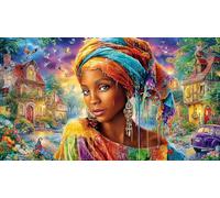 Mujeres africanas Rompecabezas para Adultos: 1000 Piezas de Cartón Reciclado para Decoración 38x52cm/1000pcs