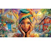 Mujeres africanas Rompecabezas para Adultos: 1000 Piezas de Cartón Reciclado para Decoración 75x50cm/1000pcs