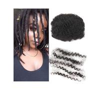 Mujeres Afro Kinkys Cabello humano a granel for extensiones Daredlocks Reparación de rastas Trenzado con torsión Extensiones para trenzas(6inches)