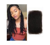 Mujeres Afro Kinkys Cabello humano a granel n.° 2, castaño oscuro, trenzado for rastas, reparación de rastas y giros Extensiones para trenzas(18inches)