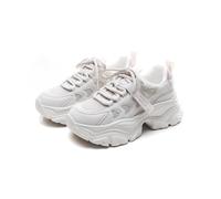 Mujeres Amortiguación Zapatos Deportivos Azul Ligero Entrenamiento Zapatillas Running Moda Transpirable Zapatillas Cien Fondo Grueso Zapatos Muffin