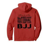 MUJERES APRENDEN BJJ Brasileño Jiu Jitsu Artes Marciales Chica Luchadora Sudadera con Capucha