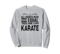 Mujeres APRENDEN Karate Artes Marciales Funny Girl Fighter Declaración Sudadera
