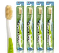 Mujeres bisos Cepillo de dientes de hilo dental 4 paquete Manual verde Cepillo de dientes suave para adultos ultra limpio bien para dientes y encas