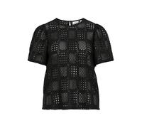Mujeres Blusa Corte Láser Manga Corta Patrón Geométrico VILA