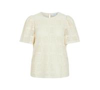 Mujeres Blusa Corte Láser Manga Corta Patrón Geométrico VILA