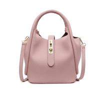 Mujeres Bolso de hombro de frases de mujeres Bolso de cuero Crossbody bolso casual (rosa)