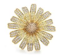 Mujeres Broche Pins Damas Accesorios de moda Damas Elegantes Luxury Daisy Flower Flower Fool Fiesta Broche Broche de moda Broches