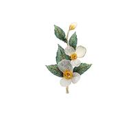 Mujeres Broche Pins Damas Accesorios elegantes Flor de rosa Broche de banquete de boda de hoja bordada hecha a mano Broche de boda de lujo Broches de moda