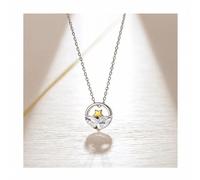 mujeres calientes de plata clara estrella de la primavera que cae colgante collar de joyería fresca XL362