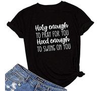 Mujeres Camisetas Cuello Redondo Manga Corta Calle Básico Ollas Camisa Pirata Vestido Mujer, Negro , L