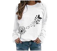 Mujeres Casual Manga Larga Estampado O Cuello Tops Camisa Blusa Suéter Camisa Vaquera Mujer Negro, Blanco, 3XL