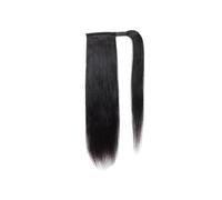 Mujeres Cola de caballo cabello humano liso, 100%, natural, for mujeres Uso diario(14inches)