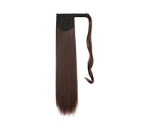 Mujeres Cola de Caballo larga y suave, cola de caballo sintética de 32 pulgadas, extensión de cabello con Clip, peluca falsa, envoltura alrededor de coleta Uso diario(Bruin,22inches)